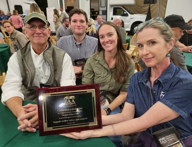 Virginia Safari Park Recognized by ZAA for Excellence in Breeding